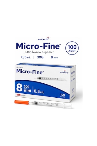 Bd Microfine 05 Ml Insulin Enjektörü 1kutu 100 Lük