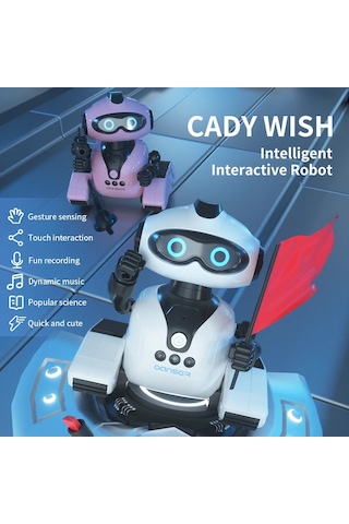 Mini Rc Robot Algılama Cady Wıda Akıllı Oyuncak Programlama Eğitim Müzik Dans White Robot 1704v
