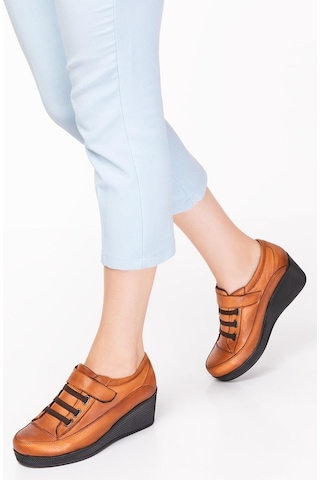 Artı-Artı014-14015 Hakiki Deri Ortopedik Kadın Platform Topuk Cır