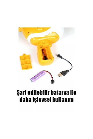 Şarjlı Su Hazneli Sevimli Yunus Oyuncak Su Tabancası Mavi Sarı