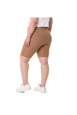 Büyük Beden Beli Lastikli Diz Üstü Vizon Bayan Tayt-vizon Vizon