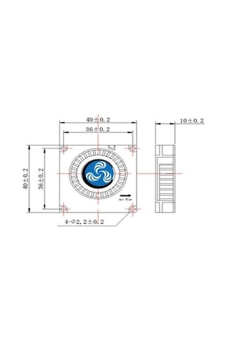Ic 217a Fan 40x40x10 12v Salyangoz 0,05a