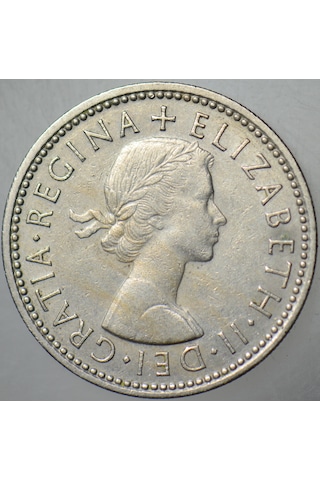 Birleşik Krallık 1 Şilin 1962 Kraliçe Iı. Elizabeth 23 Mm. İngiltere.