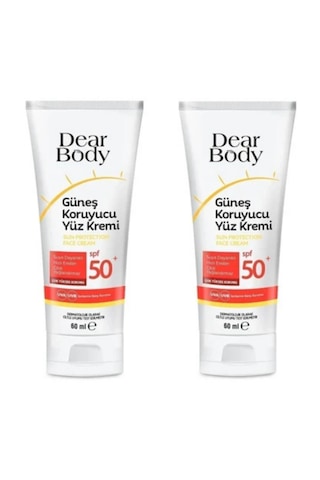 Dear Body Hassas Ciltler İçin Nemlendirici Formül Güneş Koruyucu Yüz Kremi Spf 50+ 60 Ml