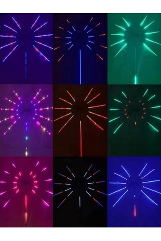 Bluetoothlu Animasyonlu Rgb Led Yıldız Kayar Led Sese Duyarlı 5v Çok Renkli