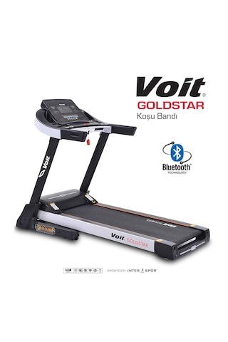 Voit Goldstar Koşu Bandı, Otomatik Eğimli, 3 Hp/av Motorlu, Katlanabilir, Bluetooth App, 18km Hız, Programlı