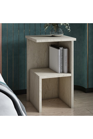 Roisin Modern Çok Amaçlı Komodin & Yan Sehpa Traverten