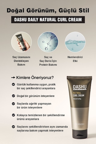 Dashu Daily Natural Curl Dalgaları Belirginleştiren Saç Şekillendirici Krem 150 ML