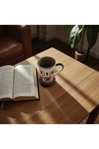 Yılbaşı Bardak Altlığı 6 Adet 9x9