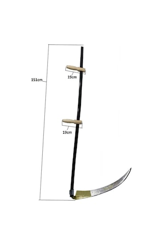 Günaş Komple Tırpan - Metal Saplı 6 Parça Set - Ahşap Elcik 85 Cm