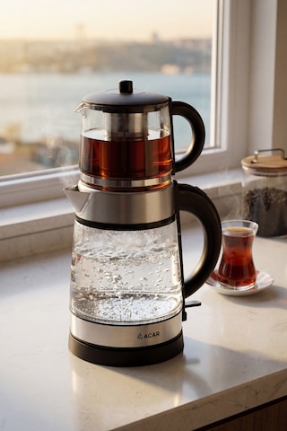 Acar Ultimate Pro Tea Max 1.8 L Cam Çay Makinesi