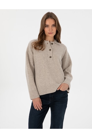 Pierre Cardin Kadın Bej Kazak /triko 50310992-vr011 Bej