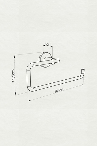 Ömür Boyu Paslanmaz Solo Havluluk Ve Havlu Askılığı Siyah N-009
