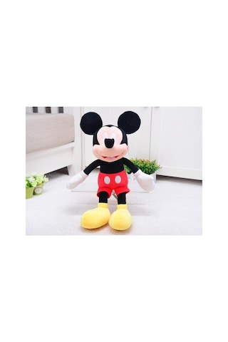 Miki Fare Mickey Mouse Minnie Mouse Figür Peluş Oyuncak Uyku & Oyun Arkadaşı Büyük Boy 50 Cm. Siyah