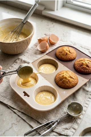 Kahve Rengi 6 Lı Silikon Kek Ve Çikolata Kalıbı & Muffin Kabı Pişirme Gereci 16x25 Cm Kahverengi