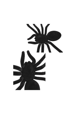 Cadılar Bayramı Flok Kaplama Örümcek Halloween Parti Dekoru Siyah 20 Cm Genel