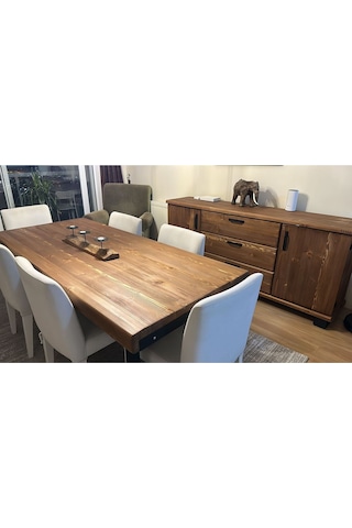 Deryawood Doğal Ahşap Yemek Masası-80x140