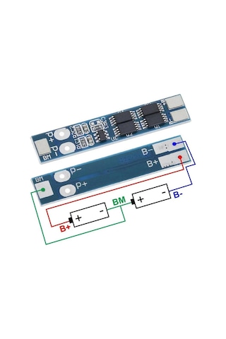 Komponentci 2s 8a Bms 8.4v 18650 Lityum Pil Şarj Koruma Kartı