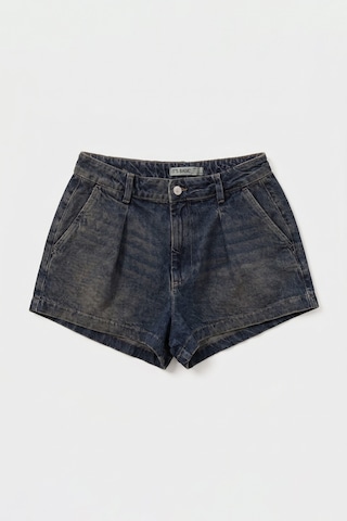 Itsbasic Kadın Koyu Kot 2s6 Mini Pileli Denim Şort