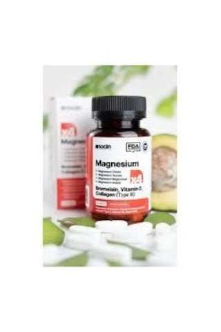Anocin Magnezyum X4 Complex Citratetaurate Bisglycinate Malate Bromelain Hyaluronik Asit D+ B12 + B6 30 Tablet