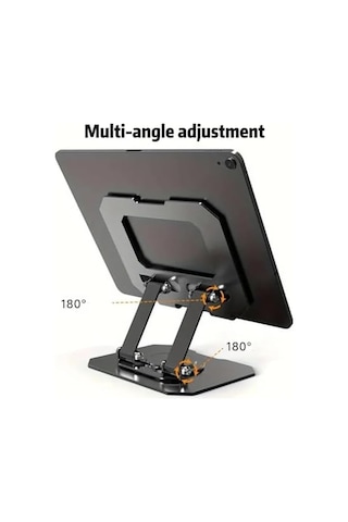 Metal Ergonomik Döndürme Taşınabilir Tablet Pc Standı Katlanabilir Ayarlanabilir 360 Döner Masaüstü Ipad Telefon Ofis İçin Tablet Tutucu Ev Rafı Yatak Araba 1 Adet