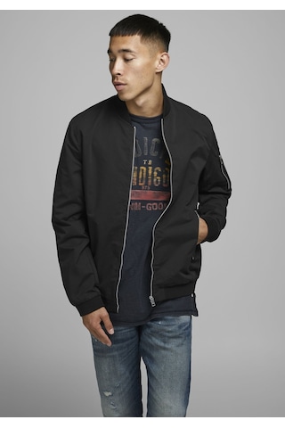 Jack & Jones Fermuarlı Bomber Ceket 12165203 Black Siyah
