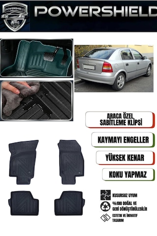 Opel Astra G Kasa Hatchback 1998-2004 Uyumlu Araca Özel Premium 5d Havuzlu Oto Paspas Takımı 1 Powershıeld Opel Astra G Kasa Hatchback 1998-2004 Uyumlu Araca Özel Premium 5d Havuzlu Oto Paspas Takımı
