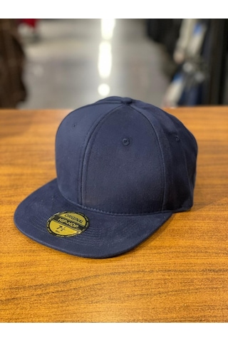 Hiphop Snapback Rapper Basket Lacivert Kanvas Cap Şapka