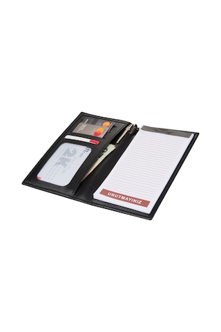 2K DERİ KALEMLİK NOTLUK CÜZDAN KLM-2 SİYAH 10X15,5 CM