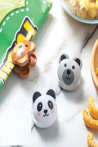 Büro Ev Ofis Mutfağı İçin 3adet Sızdırmaz Figür Gıda Poşet Torba Klips Mandalı