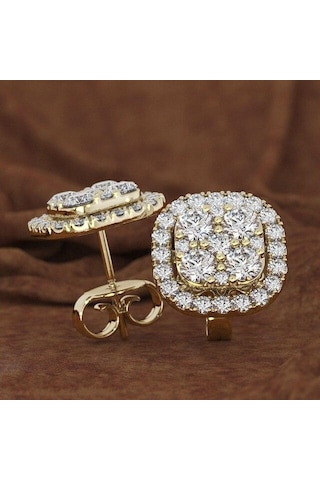 Altın Kadınlar İçin Küpe 14 K Altın Pırlanta Peridot Oorbellen Bijoux Femme Bizuteria Saplama Küpe Altın Takı