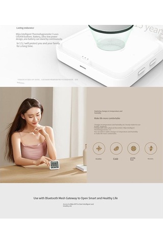 Xıaomı Mijia Bluetooth Termometre 3 Akıllı Elektrikli Dijital Higrometre Sıcaklık Ve Nem