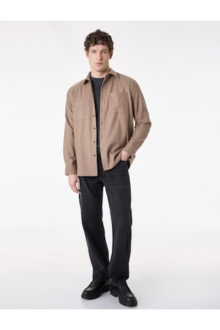 Koton Regular Fit Cepli Klasik Yaka Uzun Kollu Gömlek Deve Tüyü 6sam60036nw Taba