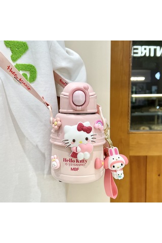 Jolıta Çocuk Termos Şişesi Kız Çocuğu Büyük Kapasiteli Su Isıtıcısı Pembe