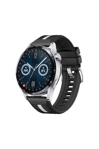Huawei Watch Gt3 Pro Gt3 Gt2 46mm Sportstripe Örgü Desen Metal Tokalı Silikon Akıllı Saat Kordonu