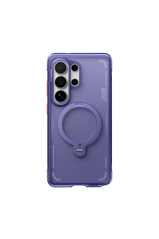 Torras Samsung Galaxy Uyumlu S26 Ultra O Stand Spin Air Serisi Magsafe Kılıf - Yeşil Mor