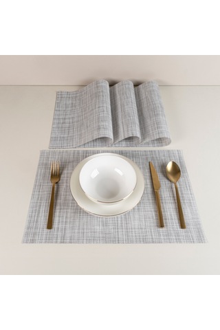 Maxstyle Other Light Grey 4 Parça Amerikan Servis 30x45 Cm Renkli