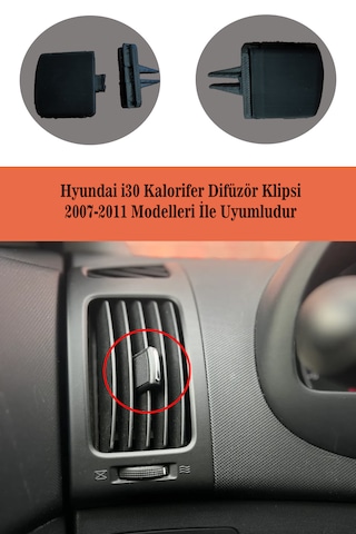 Hyundai İ30 2007-2011 Uyumlu Klima Yönlendirme Klipsi