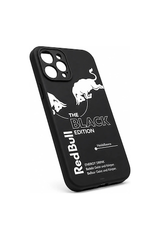 Apple iPhone Uyumlu 15 Pro Red Bull The Edition Telefon Kılıfı Premium Uv Baskılı Silikon Koruyucu Kılıf Siyah