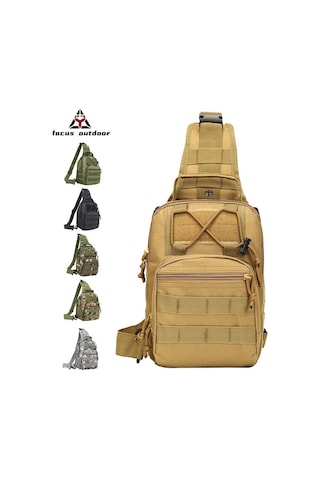 Taktik Göğüs Çantası Açık Kamuflaj Omuz Messenger Çanta Bel Çantası4 Koyu Yeşil