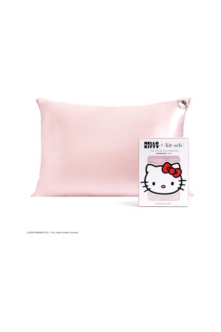 Hello Kitty X Fermuarlı Saten Yastık Kılıfı, 66 X 48 Cm Pembe