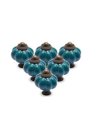 Balkabağı Seramik Kapı Ve Çekmece Kulpları 12'li Paket B