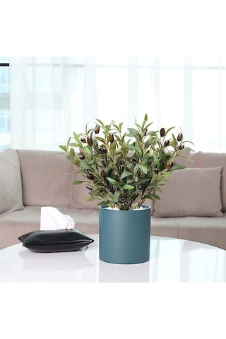 Yapay Zeytin Dalı 45cm 4 Meyveli Yapay Çiçek