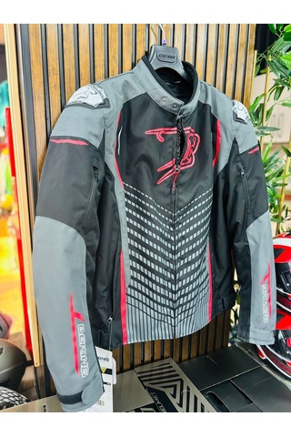 Bering 0069 Gang 4 Mevsim Motosiklet Montu Siyah-gri-kırmızı