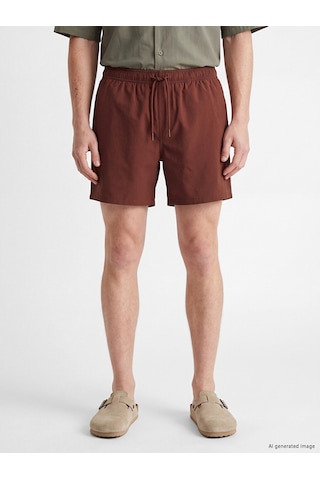 Lcw Swımwear Kahverengi En Kısa Boy Erkek Deniz Şortu