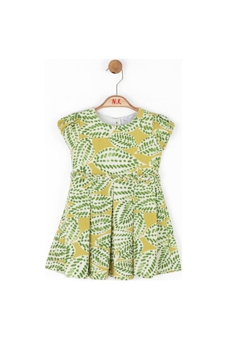 Nk Kids Kız Bebek Leaf Elbise Yeşil