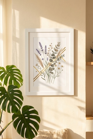 Porsima 4411 Beyaz PVC Modern Dekoratif Cam Fotoğraf Çerçevesi Masa Duvar Fotoğraf Çerçevesi 21x29,7cm