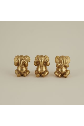 Karaca Home Elephant Biblo Gold 9x9x12 Cm