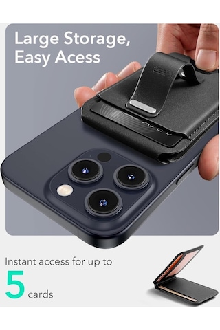 Esr Standlı Magsafe Cüzdan Halolock Wallet - Siyah Siyah