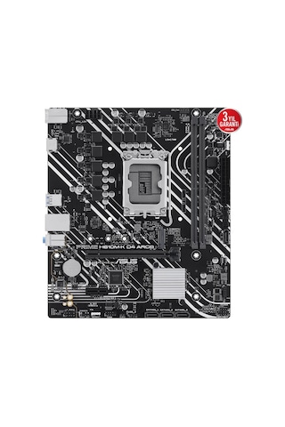 Asus Prıme H610m-k D4 Argb Ddr4 3200mhz 1xhdmı 1xm.2 Usb 3.2 Matx 1700p 12. / 13. Ve 14. Nesil İşle